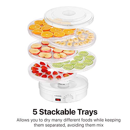Flexzion Food Dehydrator Machine, Electric Fruit Dryer 5 Trays