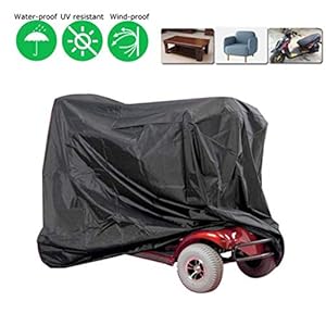 Dibiao Professionele Waterdichte Regenhoes Voor Ouderen Scootmobiel Opslag Rolstoel (Zwart)