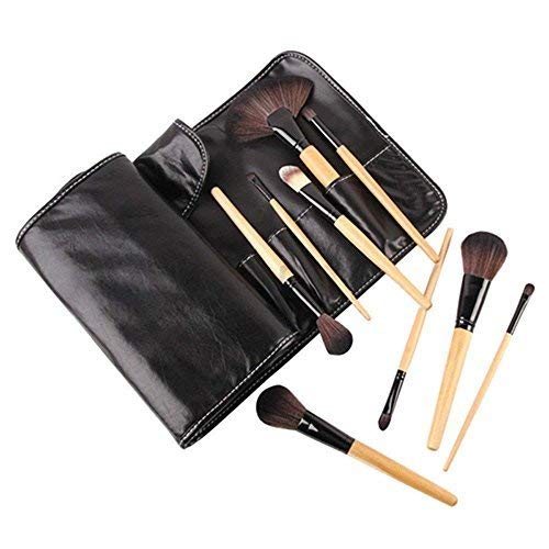 Makeup Brushes 32 Piece Set, Nevsetpo Makeup Brushes Hair Cosmetics Professional Essential Soft Make Up Brush Set with Carry Case (Wood)