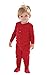 PajamaGram Infant Red Dropseat Sleeper Pajamas