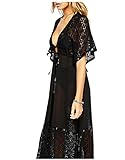Moxeay Beach Sunscreen Bikini Cover up Dress Swimwear