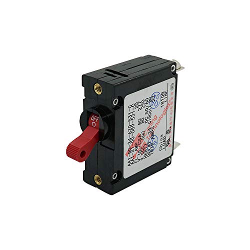 One Pole AC/DC Red Toggle Circuit Breaker Magnetic 20Amp for Boat/RV Produced by Ocean River
