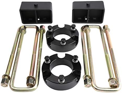 Glorider Leveling Lift Kit for 2005-2020 Tacoma 2WD 4WD, 3" Front Strut Spacers & 2" Rear Blocks with 4 Extended U bolts Full Suspension Lift Kit Fits for Tacoma 2X2 4X4