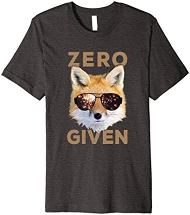 Mens Zero Fox Given - Funny Pun T-shirt [Premium] Medium Dark Heather