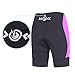 beroy Womens Bike Shorts With 3D Gel Padded,Cycling Women's Shorts With Mesh, Dark Purple, XXL