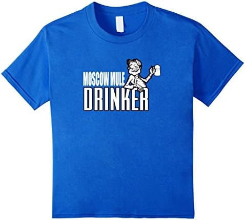 unisex-child Moscow Mule Drinker T-Shirt  10 Royal Blue