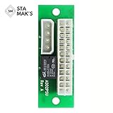 Stamaks 1-Pack Multiple Power Supply Adapter ATX 24Pin to SATA Dual PSU Power Supply Sync Starter Extender Cable Card for Ethereum ETH ZEC Mining