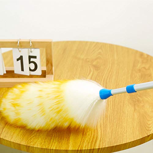 Long Handled Lambswool Duster with Extension Pole, Extendable, Fluffy