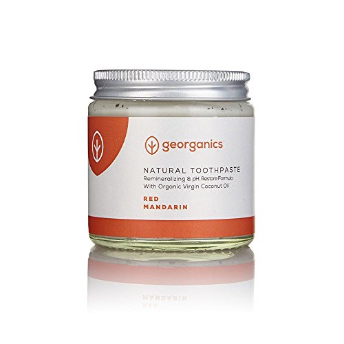 Georganics - Organic Mineral-Rich Teeth Whitening Toothpaste - Non-foaming Formula with Organic Virgin Coconut Oil - Vegan, SLS, Cruelty and Fluoride Free - Orange - 60ml