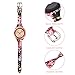 Wearlizer Leather Band Compatible with Samsung Galaxy Watch Band 42mm/Galaxy Active 2 Band Womens Mens,Genuine Leather Replacement Strap for Galaxy Watch 4/ Galaxy Active 40mm (42 mm Flower)