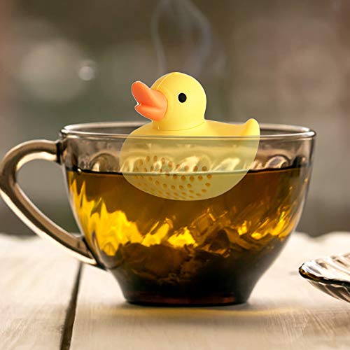 Elinala Teeei, Teesieb, 2PCS Silikon Creative Duck Shaped Loose Tea Filter für die Zubereitung von Tee – Bild 6