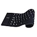 HDE Wired USB Spillproof Roll Up Portable Folding Pocket Silent Typing Silicone Keyboard