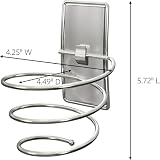 Command Bath Hair Dryer Holder Satin Nickel with Water Resistant Strips view 12