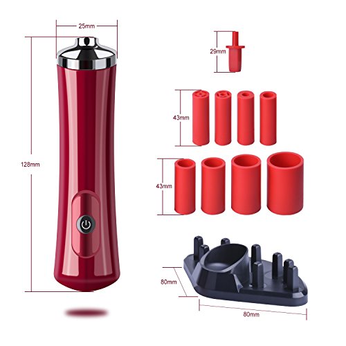 Makeup Brush Cleaner, Deep Cleaning Brushes Dryer Machine cosmetic brush cleaner tool with 8 Rubber Holders for All Size Make up Brushes Perfect for Beauty Personal Care Battery Included