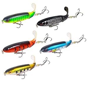 Nuguri Whopper Plopper Leurre Artificielle Appâts Pêche Poissons Leurre Truite Kit De Pêche Au Leurre à Décélération Lente Pour Truite, Brochet, Perche Et Plus