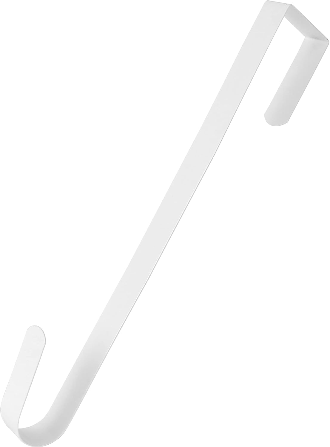 Wreath Hangers - RN'D Over Door Wreath Hanger Hook - Thin Metal Overdoor Wreath Holder Seasonal Hanger Hooks for Front or Back Door (White, 15