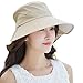 Women's Summer Bill Neck Flap Hat UPF 50+ Cotton Sun Cap with Large Brim Shade Khaki
