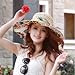Sun Beach Hat, gloednApple Women Summer Flower Straw Wide Large Brim Sun Hat Caps (Beige)
