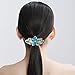 Jaciya 4 Pack Crystal Hair Barrette Mother's Day Gift Rhinestone Hair Clips French Barrette Flower Style Hair Pin Barrettes Spring Clip for Women, 4 Colors
