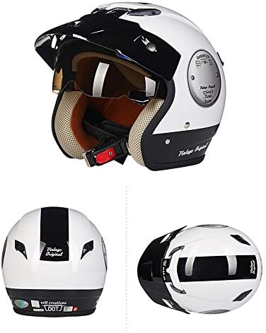 MMGIRLS Personalized Harley Half Helmet Retro Motorcycle Helmet Unisex Four Seasons Universal (Multiple Colors Available),D,M