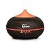 Mijoyee 300ml Wood Grain Aromatherapy Essential Oil Diffuser with 7 Color shades, Aroma Humidifier with Cool Mist and Waterless Auto Shut-Off Function. Ultrasonic Whisper makes it Runs Quietly.