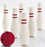 KOVOT Foam Bowling Set: Includes (6) Kid-Safe Junior Rubber Foam Pins & (1) Red Mini Foam Ball