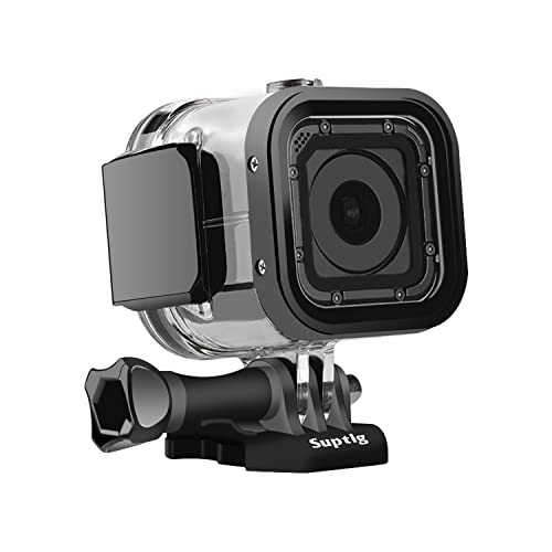 Suptig Replacement Waterproof Case Protective Housing for GoPro Session Hero 4session, 5session Outside Sport Camera for Underwater Use - Water Resistant up to 196ft (60m)