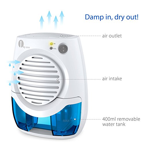 1byone 705US-0001 400ML Powerful Thermo-electric Dehumidifier, White Home & Kitchen, Heating, Cooling & Air Quality, Dehumidifiers & Accessories, Dehumidifiers