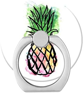 Cute Cell Phone Holders, 360°Rotation Finger Ring Phone Stand Mounts For Smartphones And Tablets, Painting Pineapple Phone Ring Stand Mounts
