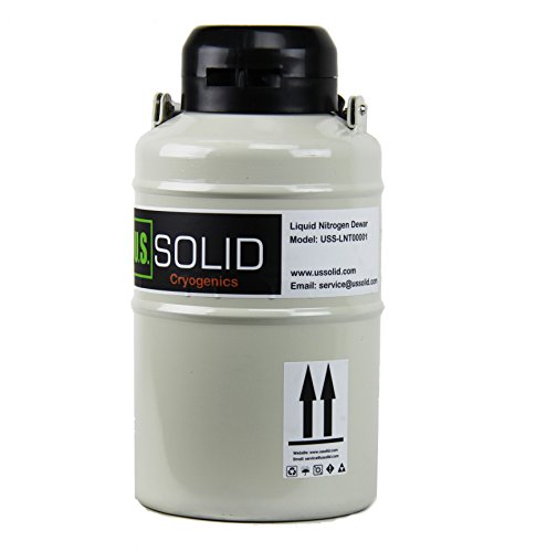 41cPCiBiwZL U.S.SOLID 3L Liquid Nitrogen Container LN2 Tank Cryogenic Dewar Semen Flask with Straps 6 Canisters Carry Bag - Image 5