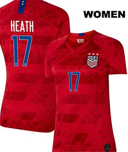 LISIMKE Soccer Team USA National Away Tobin Heath#17 Womens Replica Jersey:Jersey&Shorts Kid Youth Replica Jersey Kit