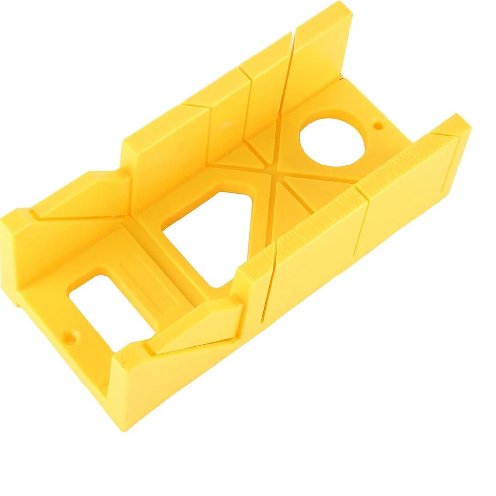 Blisfulhoks Miter Box 12 Inch, Miter Box with Ruler Graduation, 45 Degree, 135 Degree Preset Cutting Box