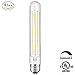 SUNMEG T10 LED Bulb, LED Tubular Light Bulb, 6W 120V Instant on Filament LED, Soft White 2700K, E26 Base 360 Degree Beam Angle,long lasting light bulbs Equivalent to 60W Incandescent Bulb - Dimmable