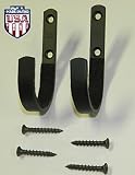 Gun Rack Shotgun Hooks Rifle Hangers Archery Bow Felt Lined Wall Mount Storage (Handmade in the U.S.A.)