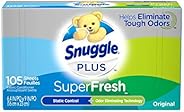 Snuggle PLUS SuperFresh Dryer Sheets Fabric Softener, Original, 105ct
