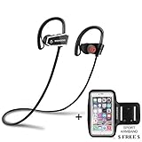 Bluetooth Headphones Wireless Headphones Running Earbuds Microphone SIRI Sport BMHNOONE Waterproof IPX7 HD Stereo Headsets for Cellphones Gym Workout(with Armband Free)
