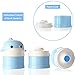 Formula Dispenser, Stackable Portable 3 Compartments Milk Powder Dispenser & Snack Container by Udaone-with Handle & 3 Funnel Lids/360ML 0M+ (Blue Whale)