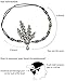 BABEYOND Art Deco 1920's Flapper Great Gatsby Inspired Leaf Medallion Pearl Headpiece Headband Black