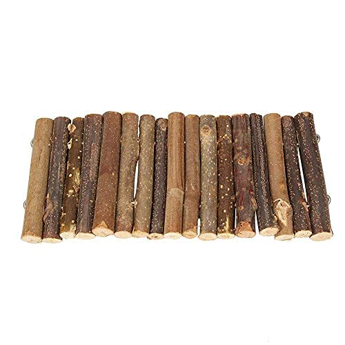 Zerodis Hamster Bridge, Wooden Ladder Hamster Chew Bridge Toy Reptile Hiding House Fence Climbing Bridge for Reptile Lizard Tortoise Hedgehog Small Animal Chew Toy(S)