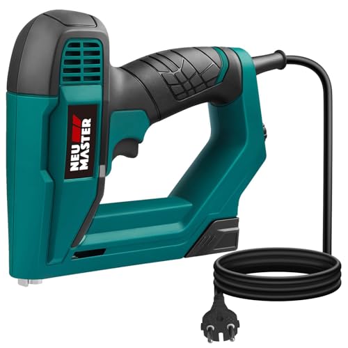 NEU MASTER Electric Stapler, Electric Nailer NTC0060 for DIY Projects in Furniture, Carpentry and Woodworking, Including Staples and Nails