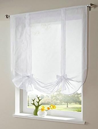 Us Sheer Window Bedroom Half Blackout Tie Up Rome Curtain Screen