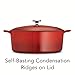 Tramontina 80131/052DS Enameled Cast Iron Covered Oval Dutch Oven, 7-Quart, Gradated Red