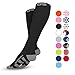 Go2Socks Compression Socks for Men Women Nurses Runners 20-30mmHg Medical Stocking Athletic (Black Two Pair, Medium)
