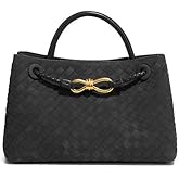 Suede Woven Tote Bag for Women PU Leather Crossbody Bag Shoulder Bag Casual Handbag Satchel for Work Travel 2025