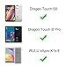 iRULU eXpro X1S, Dragon Touch S8 8 Inch Tablet Folio Case - Fintie Premium PU Leather Stand Case Cover with Stylus Holder, Black