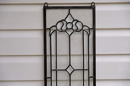 10" x 36" Stunning Tiffany Style Stained Glass Clear Beveled Window Panel - Thumbnail 7