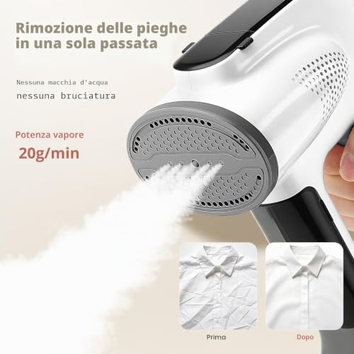 Steamer Steam Plate with Suction Function, 3000Pa, Large Removable Water Tank, Portable Iron with Steam Function, 3 Modes, Steam Power 20g/min, Results