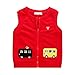 UWESPRING Boys Car Print Kids Vest Sleeveless Zipper Fleece Jacket