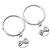 Top Plaza 2pcs/Set Pinky Promise Charm BFF Best Friend Forever Keychain Keyring Friendship - Couple Lover Valentine's Day Gift