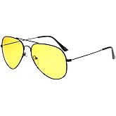 Outray Aviator Sunglasses for Men Women Night Vision Polarized Metal Frame Sunglasses for Driving-UV 400 Protection